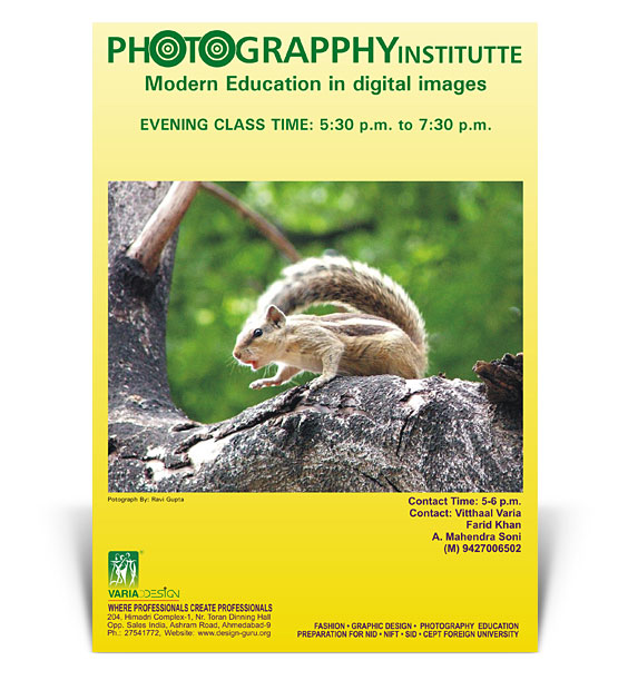 Poster Design for Photograpphy Institutte Poster Design for Photograpphy Institutte