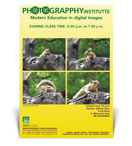 Poster Design for Photograpphy Institutte Poster Design for Photograpphy Institutte