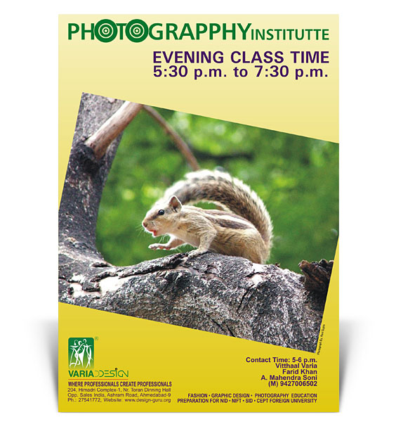 Poster Design for Photograpphy Institutte Poster Design for Photograpphy Institutte