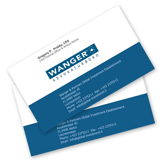 WANGER Business Card Design